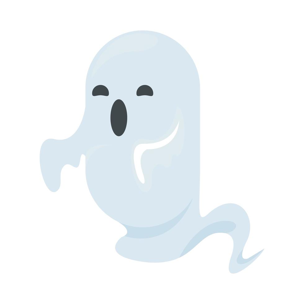 floating halloween ghost icon vector