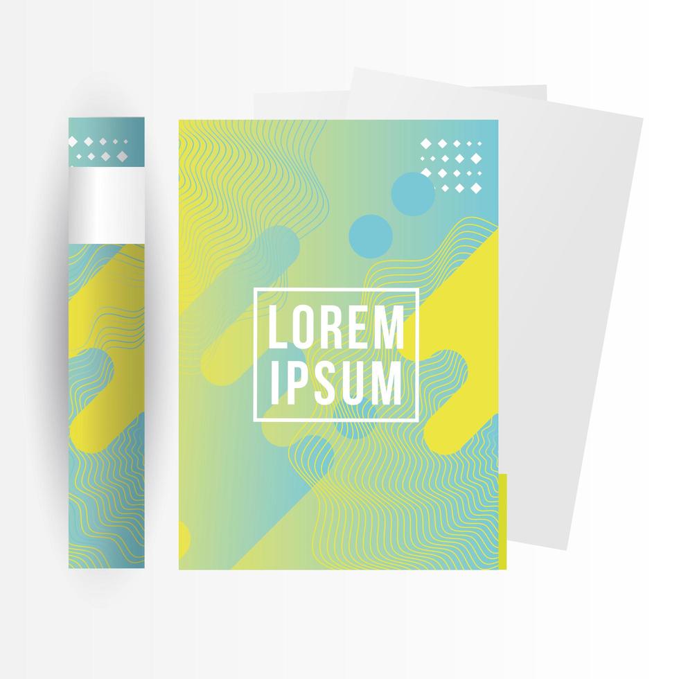 Modern stationery mock-up template vector