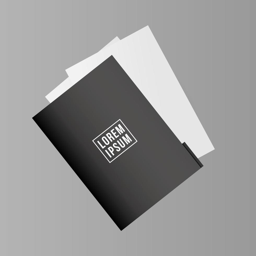 Modern stationery mock-up template vector
