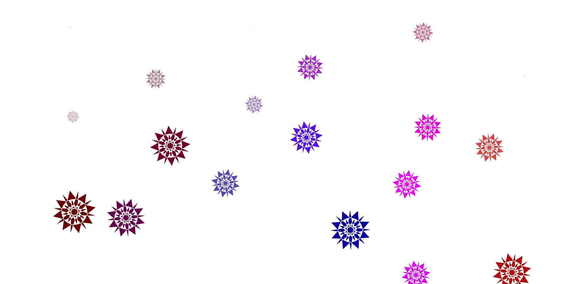 Light pink, red vector layout with beautiful snowflakes.