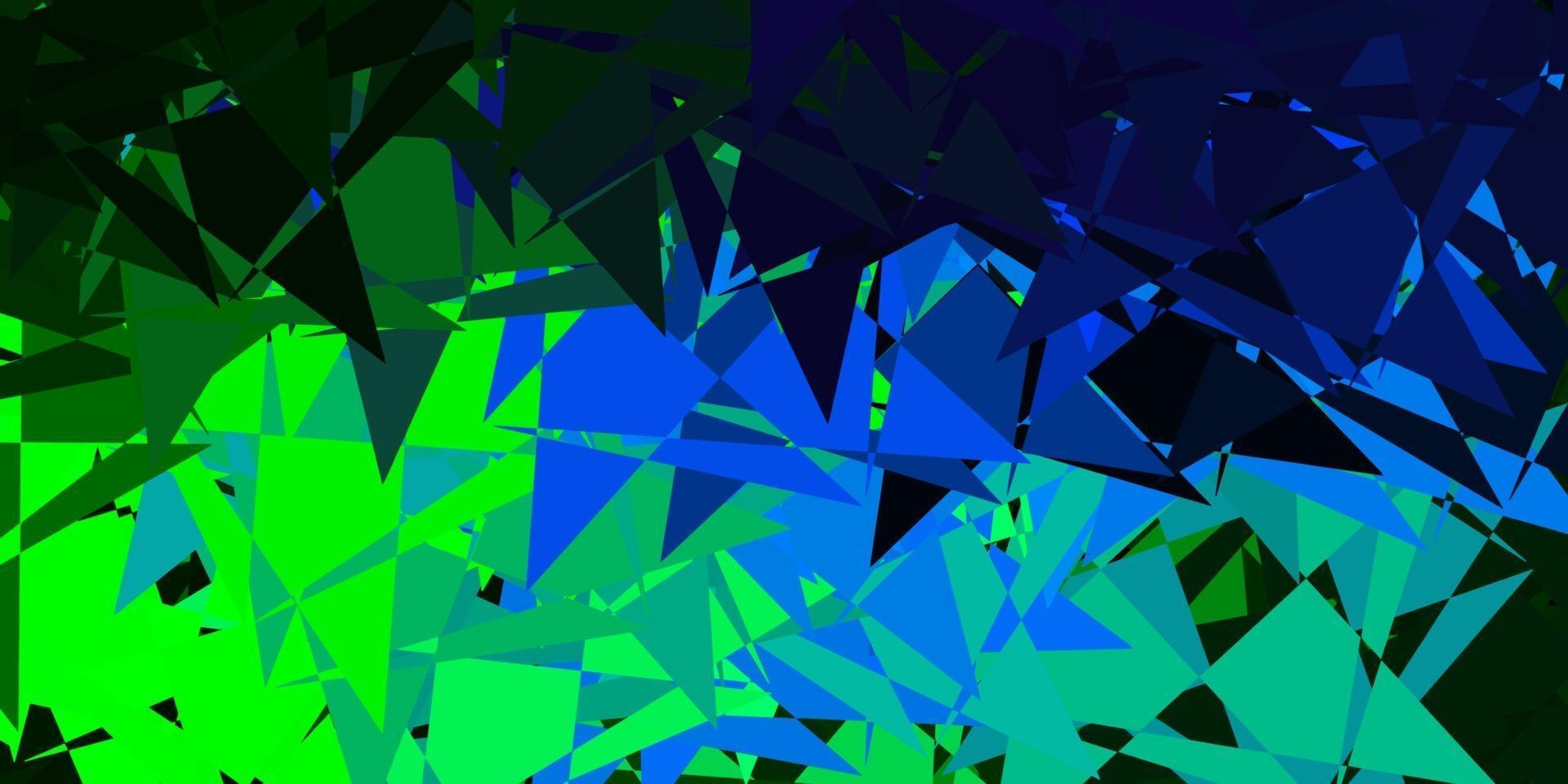 Fondo de vector multicolor oscuro con triángulos.