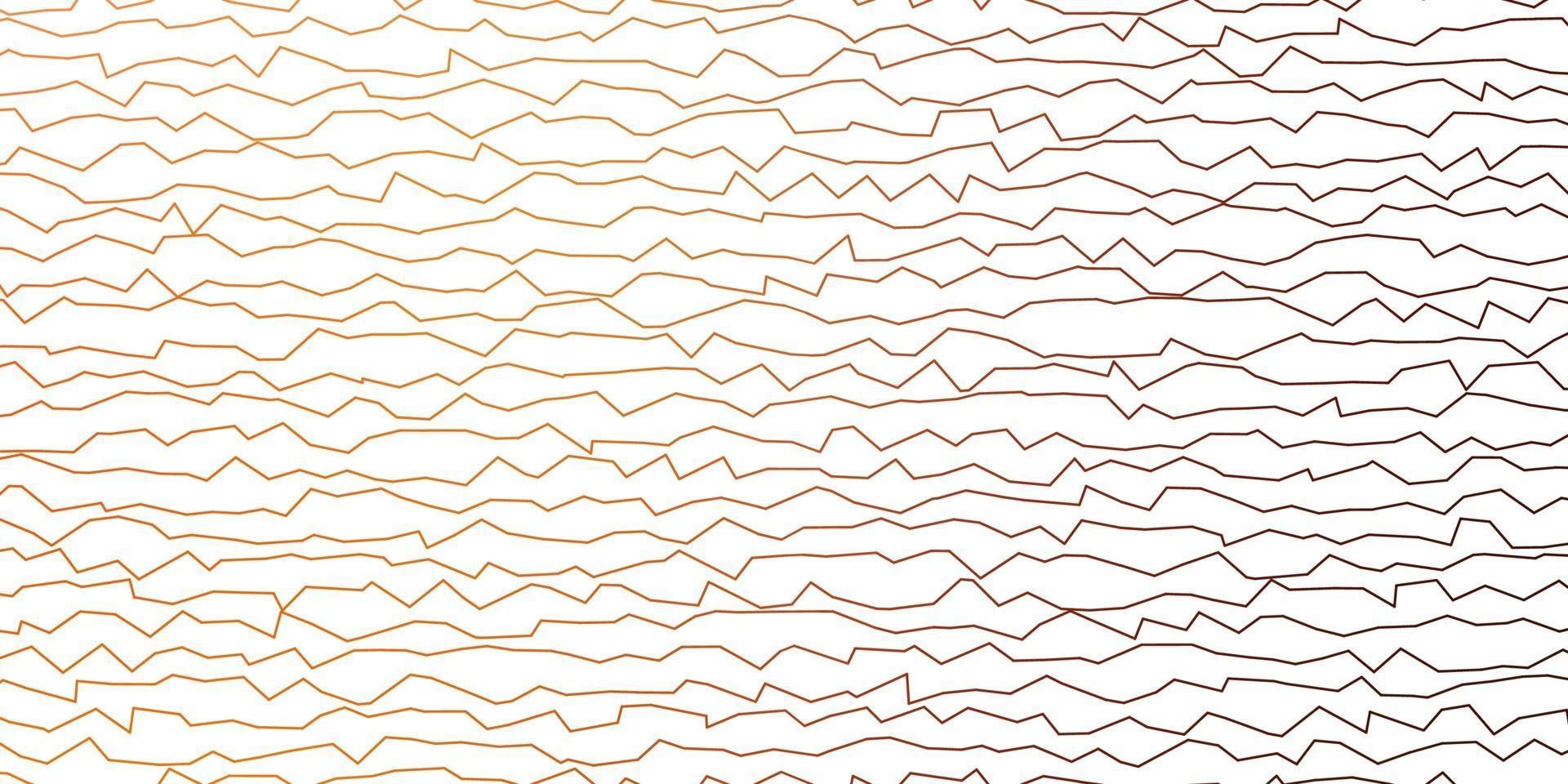 Dark Orange vector pattern with curved lines.