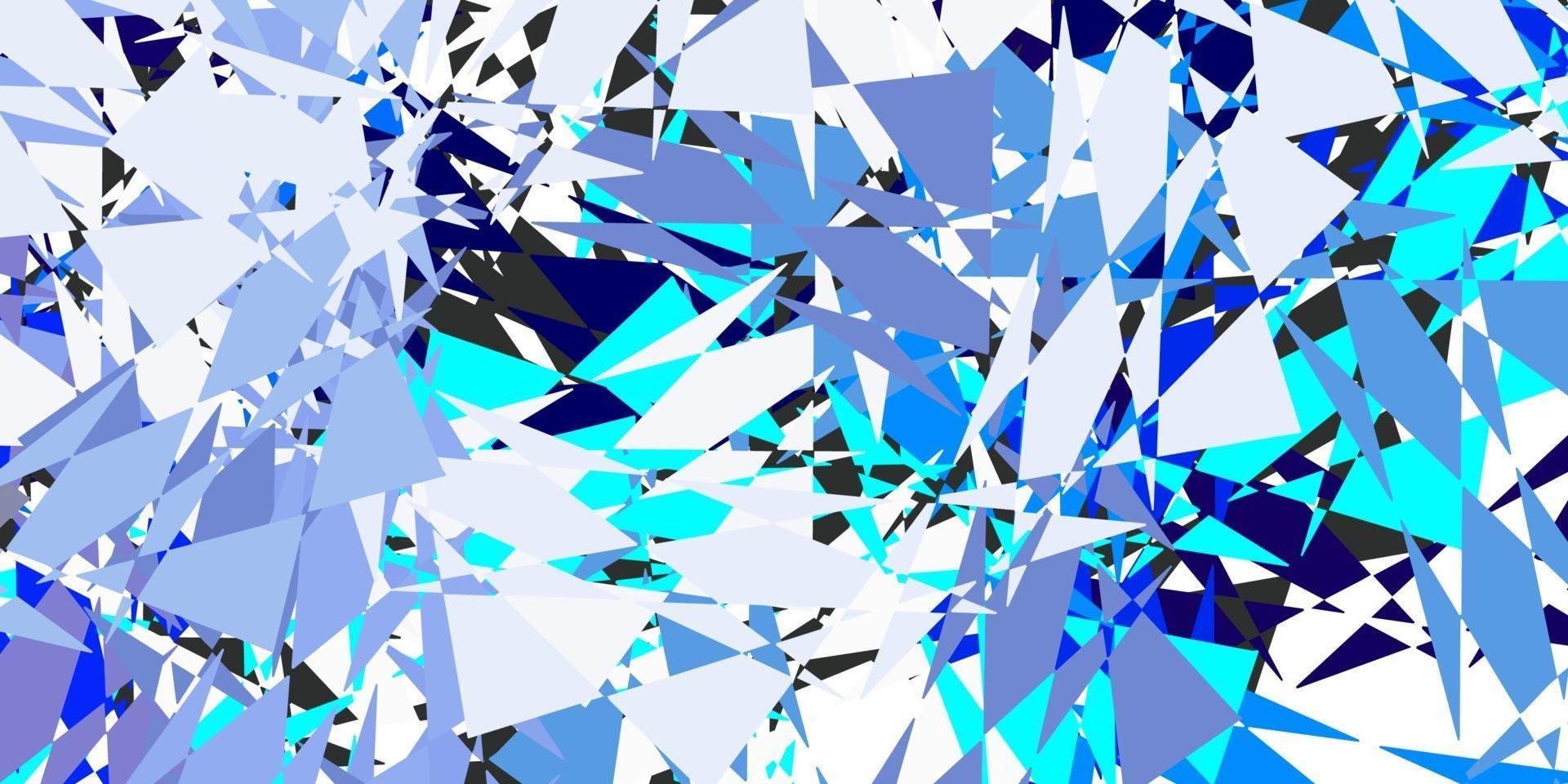 textura de vector azul oscuro con triángulos al azar.