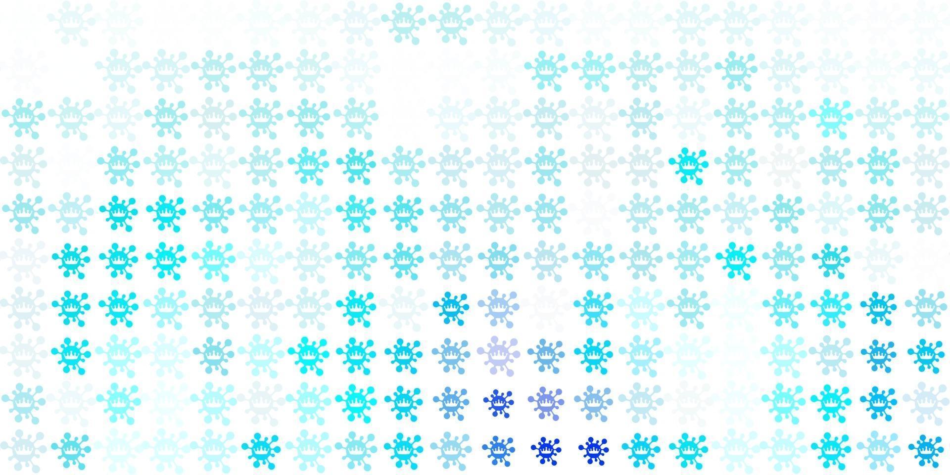 Light BLUE vector texture with disease symbols.