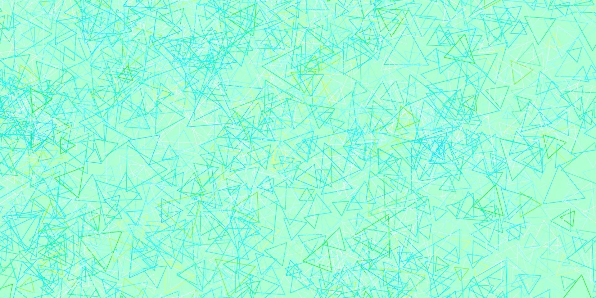 Fondo de vector azul claro, verde con triángulos.