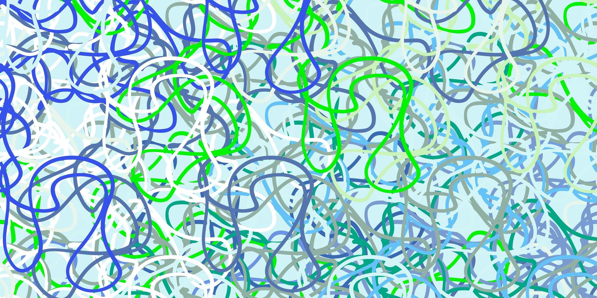 Light blue, green vector background with wry lines.