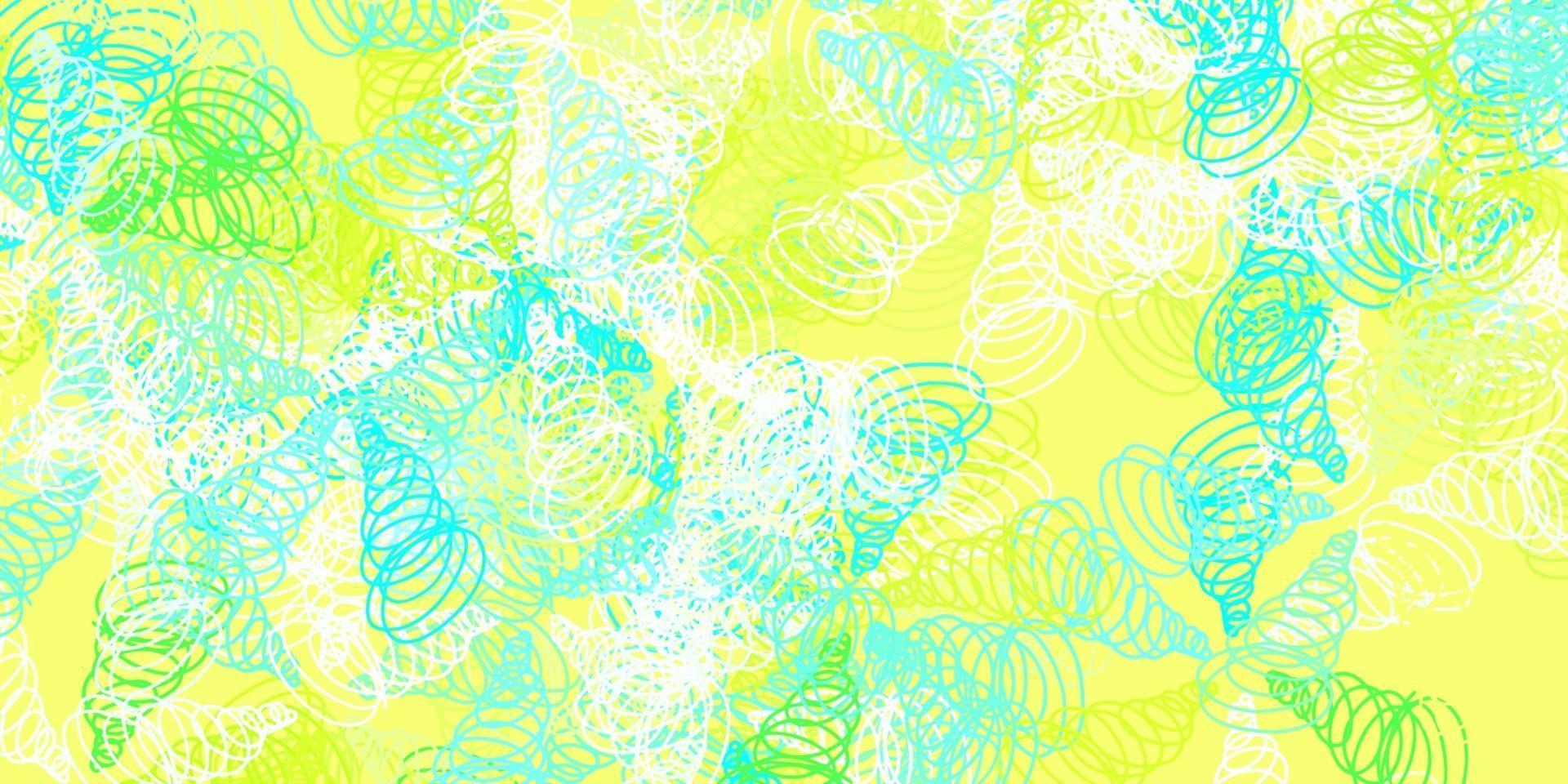 Light blue, green vector background with wry lines.