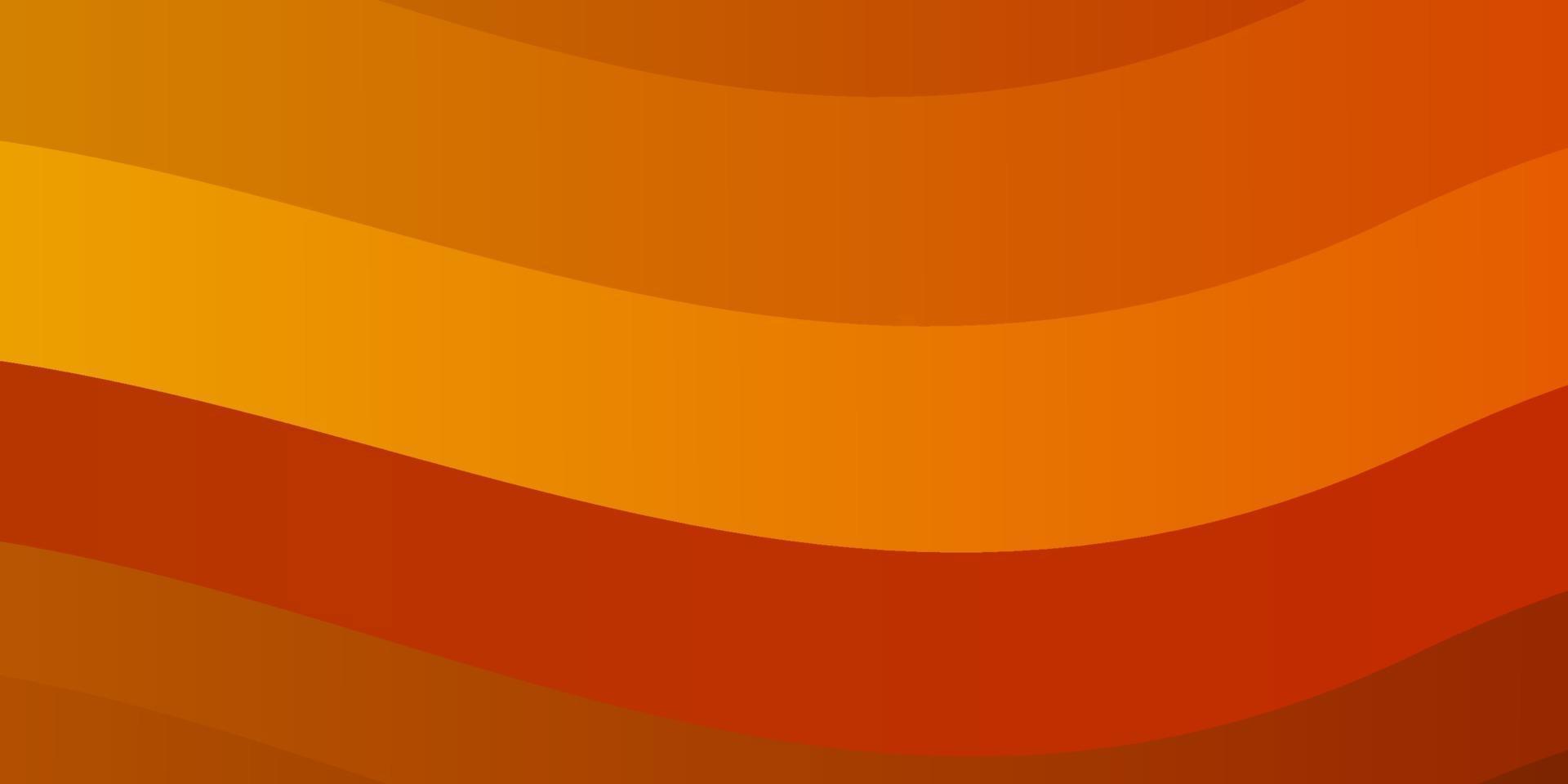 Dark Orange vector background with curves.