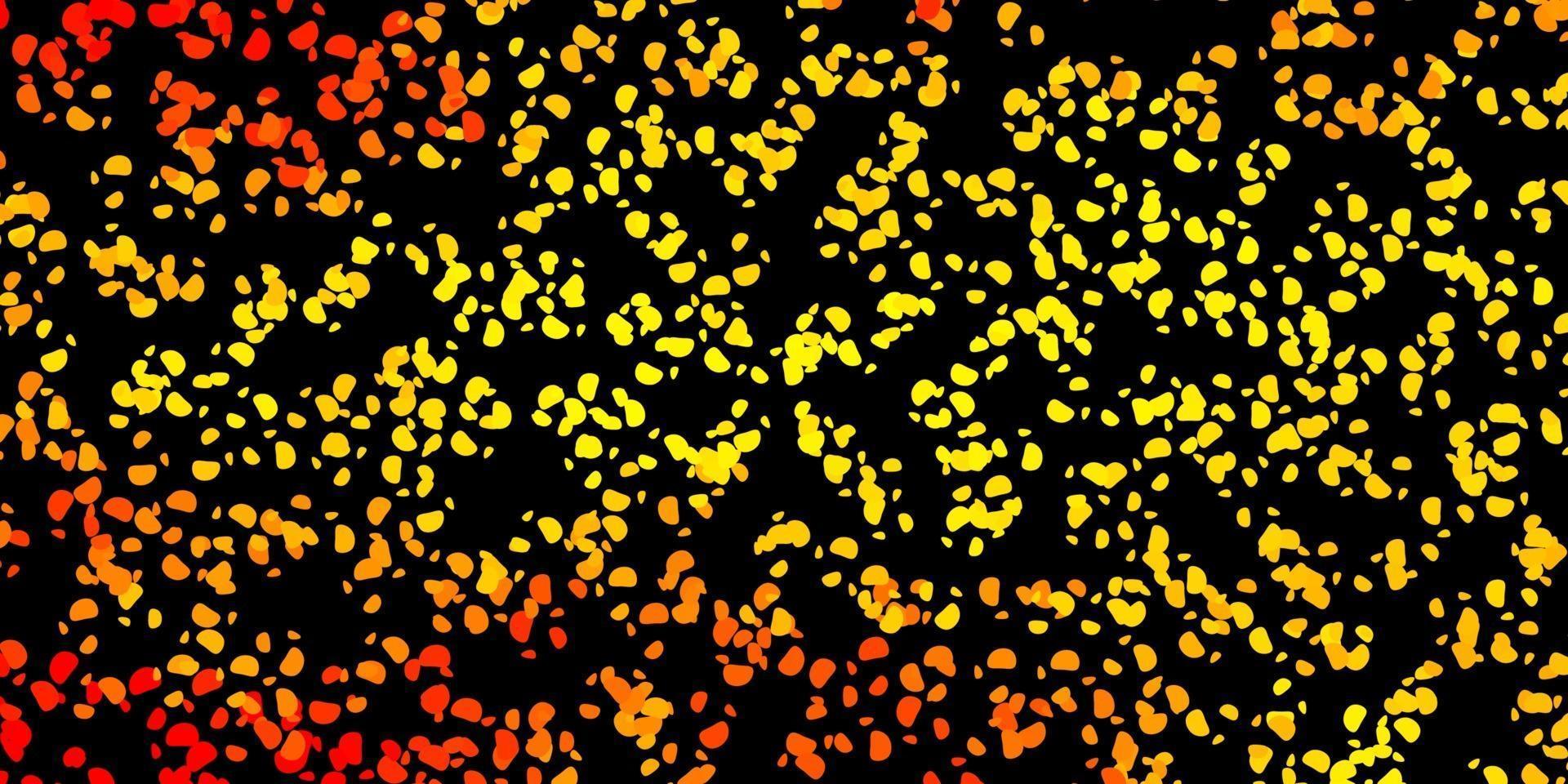 Dark yellow vector backdrop with chaotic shapes.