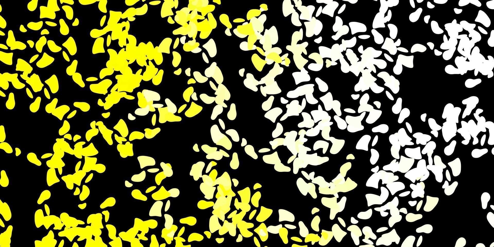 Dark yellow vector backdrop with chaotic shapes.