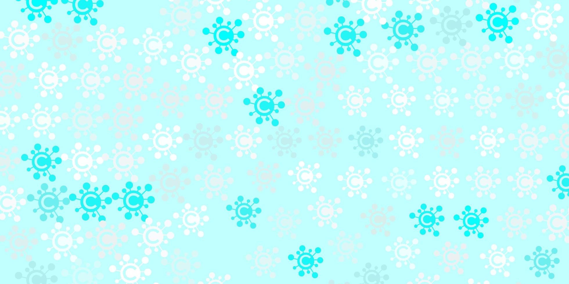 Light Blue, Green vector backdrop with virus symbols.