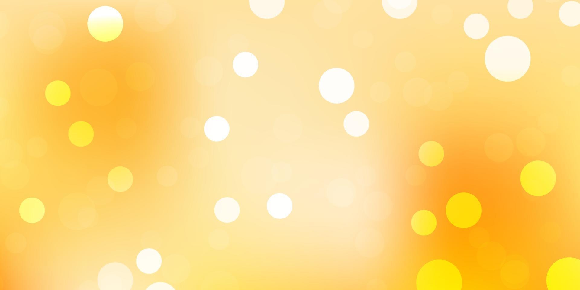 Light orange vector background with bubbles.