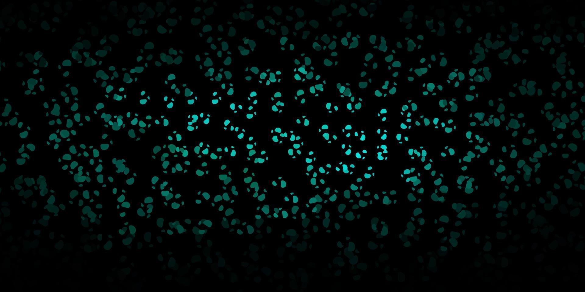 Dark green vector background with random forms.