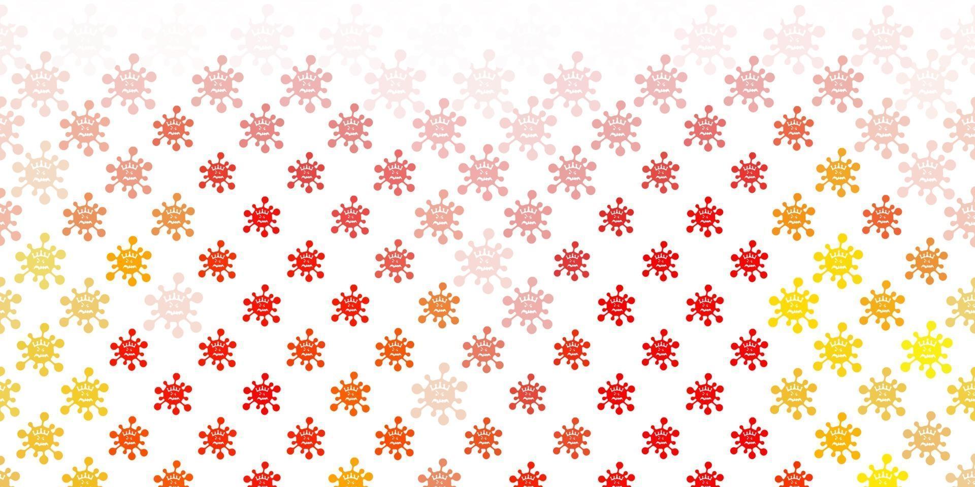 Light Orange vector texture with disease symbols.