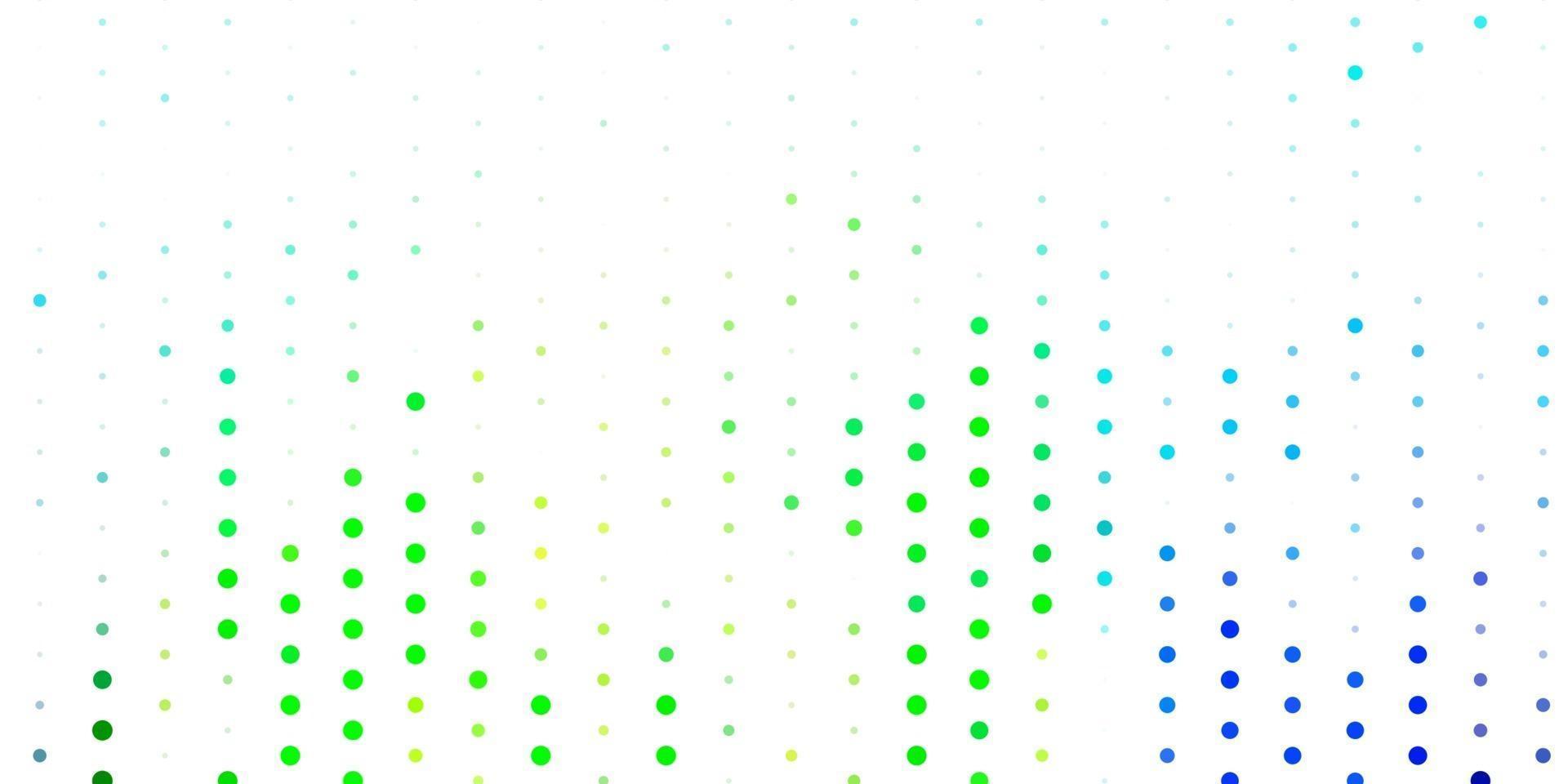 Light blue, green vector background with spots.
