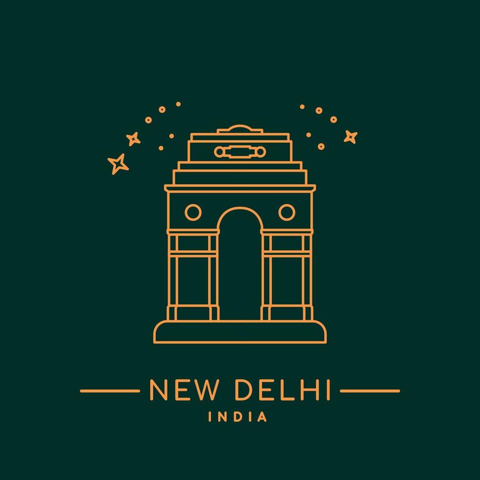 Delhi Gate vector illustration.