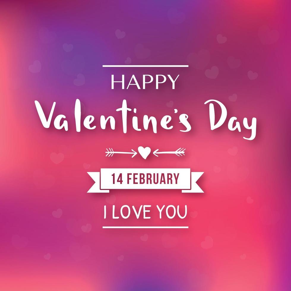 Happy Valentines Day. 14 February banner vector