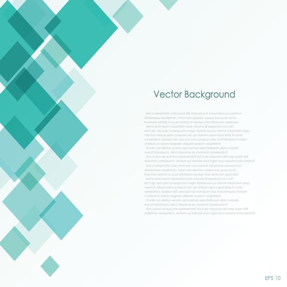 Abstract geometric background with transparent green rhombus. vector