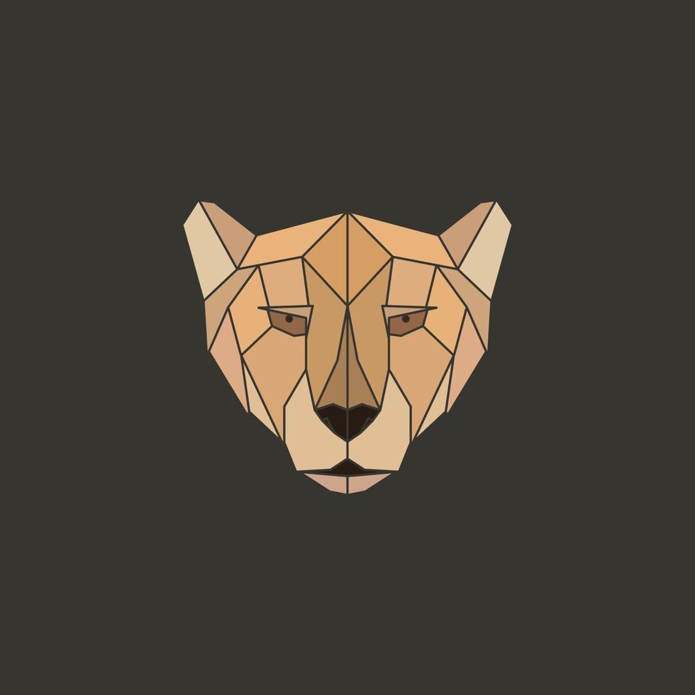Polygonal abstract geometric triangle cheetah. vector