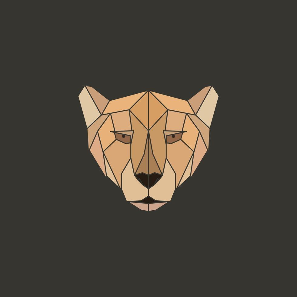 Polygonal abstract geometric triangle cheetah. vector