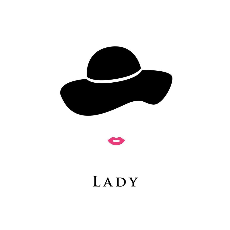 Lady with Hat. Fashion Beauty Design vector