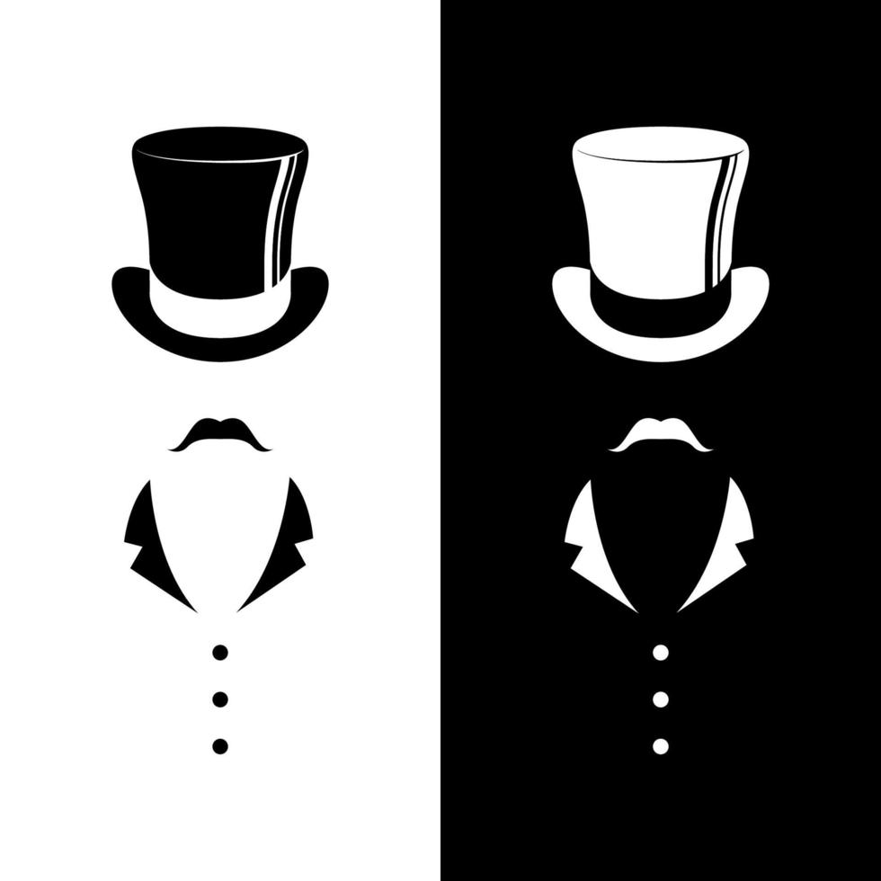 Vintage gentleman club black and white design. vector