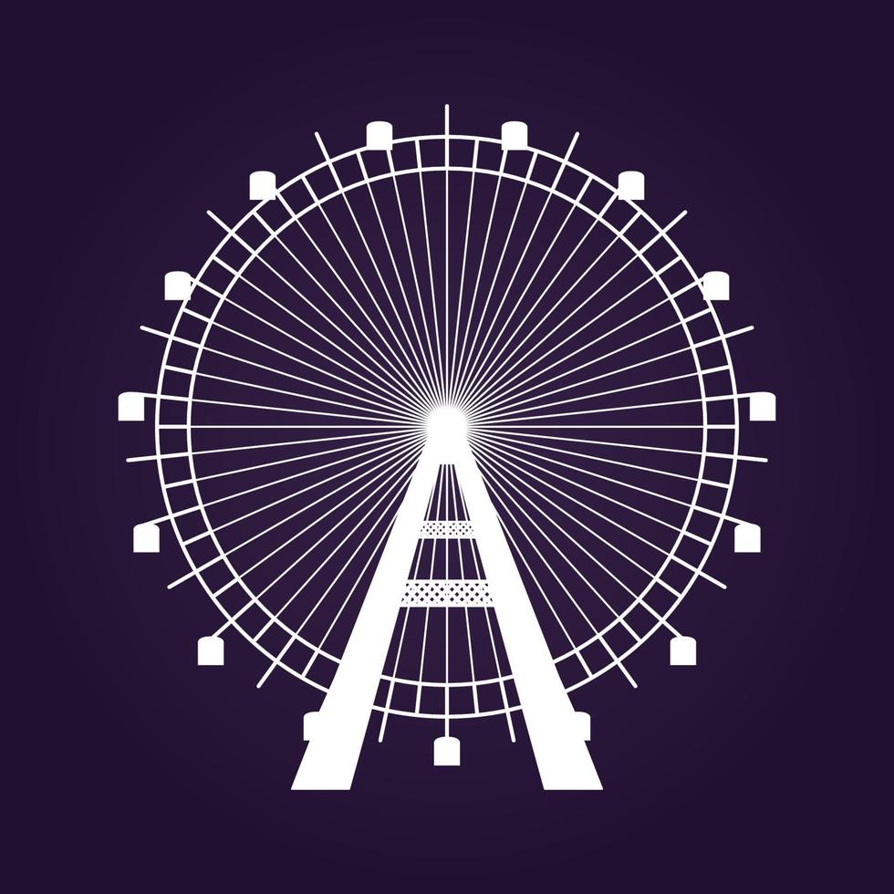 Ferris Wheel icon. Vector illustration.