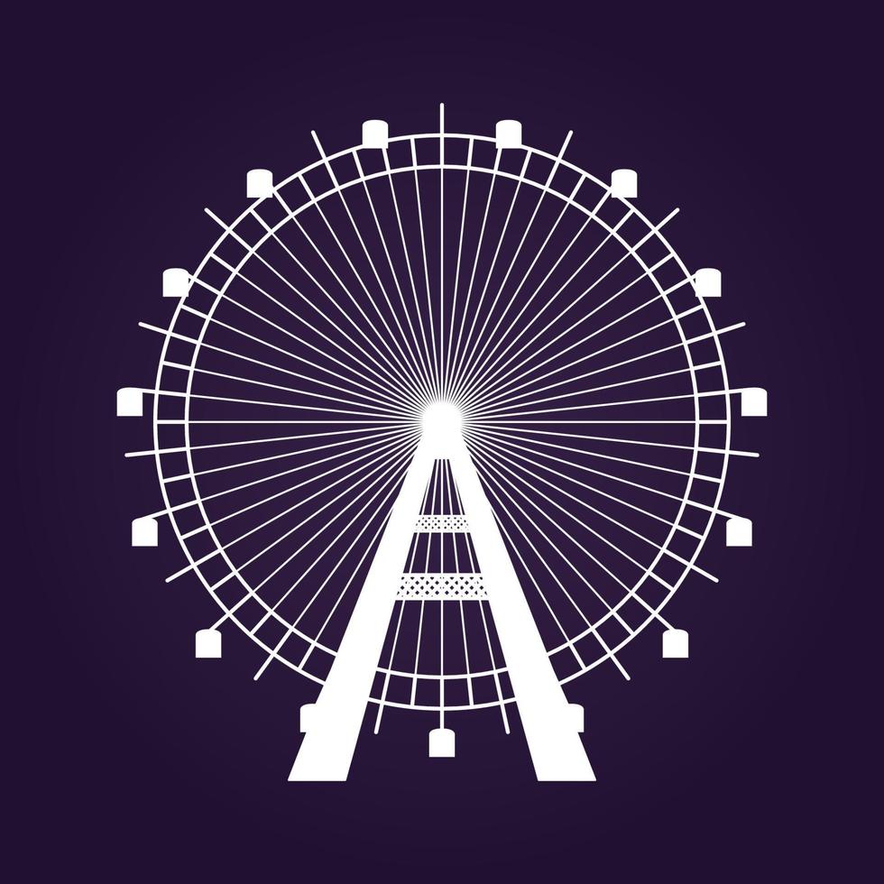 Ferris Wheel icon. Vector illustration.