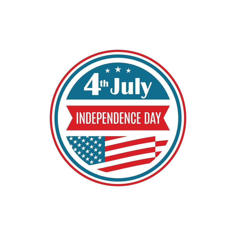 United States Independence Day icon. Badge for 4th of July. vector