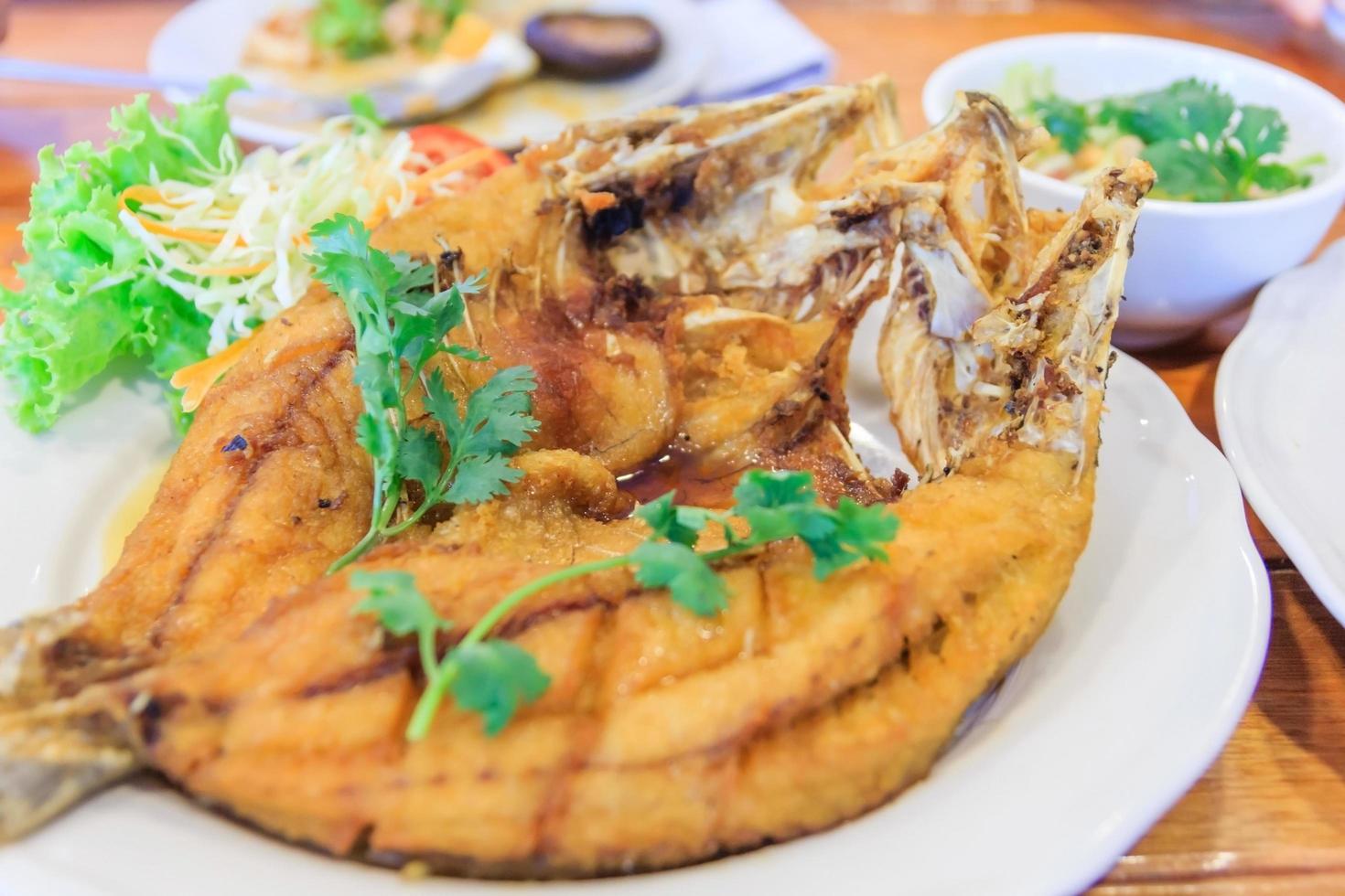 Deep Fried Snapper topped with Sauce photo