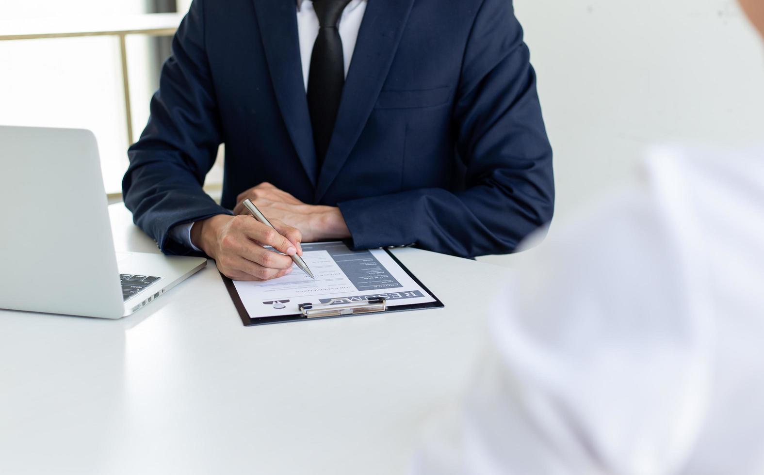 Filling out insurance forms photo