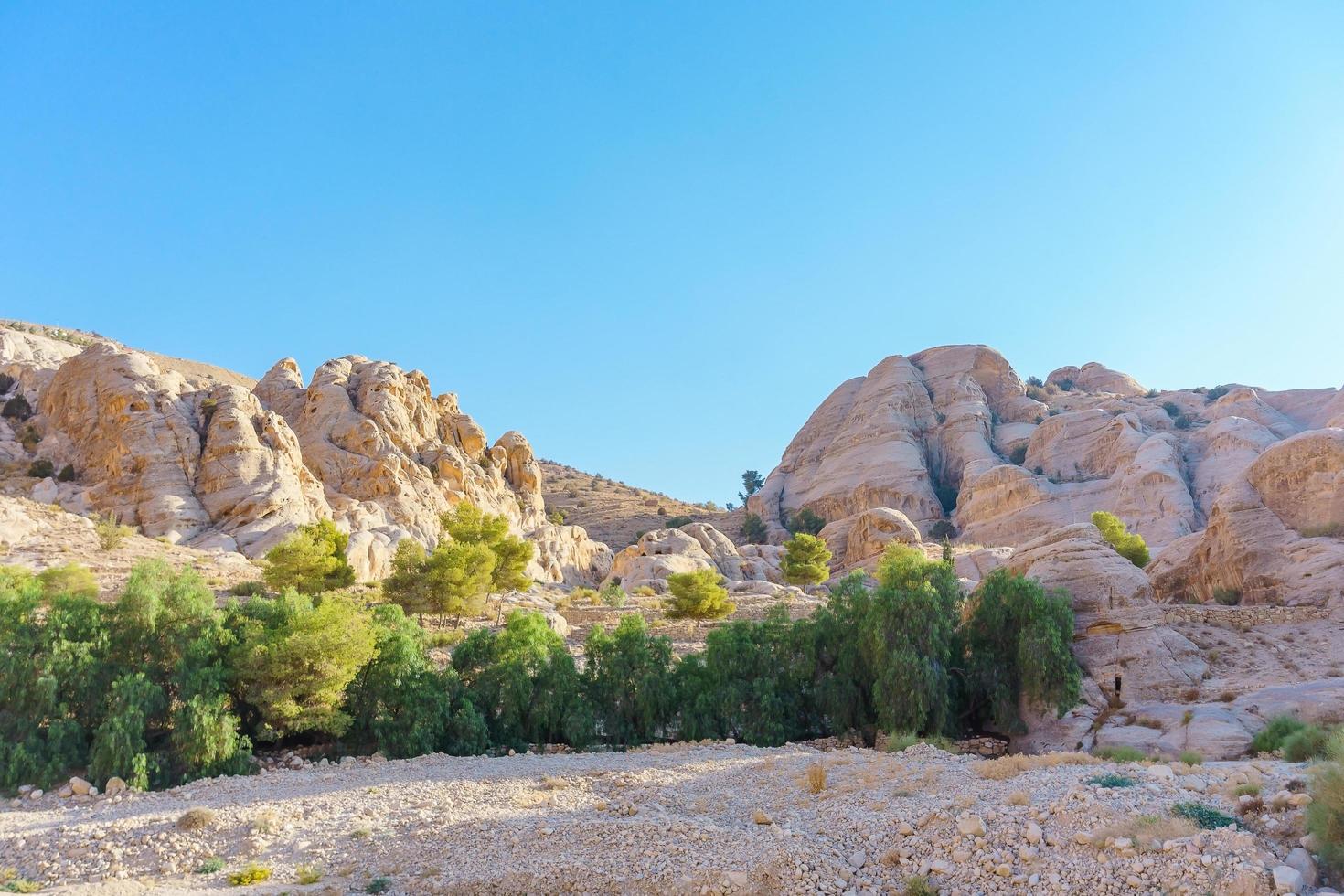 paisaje en petra, jordania foto