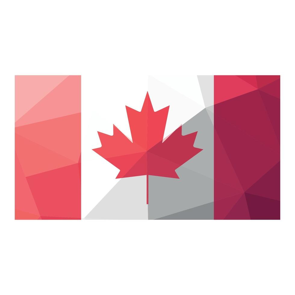 diseño geométrico de la bandera canadiense. ilustración vectorial. vector