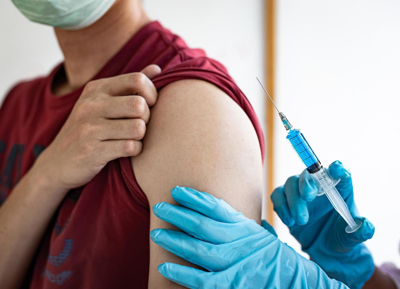 Person receiving a vaccine photo