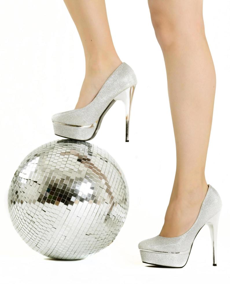 High heels and a disco ball photo