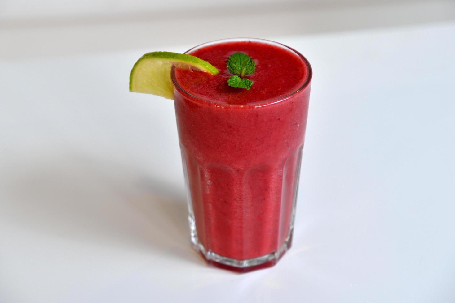 Healthy red smoothie photo