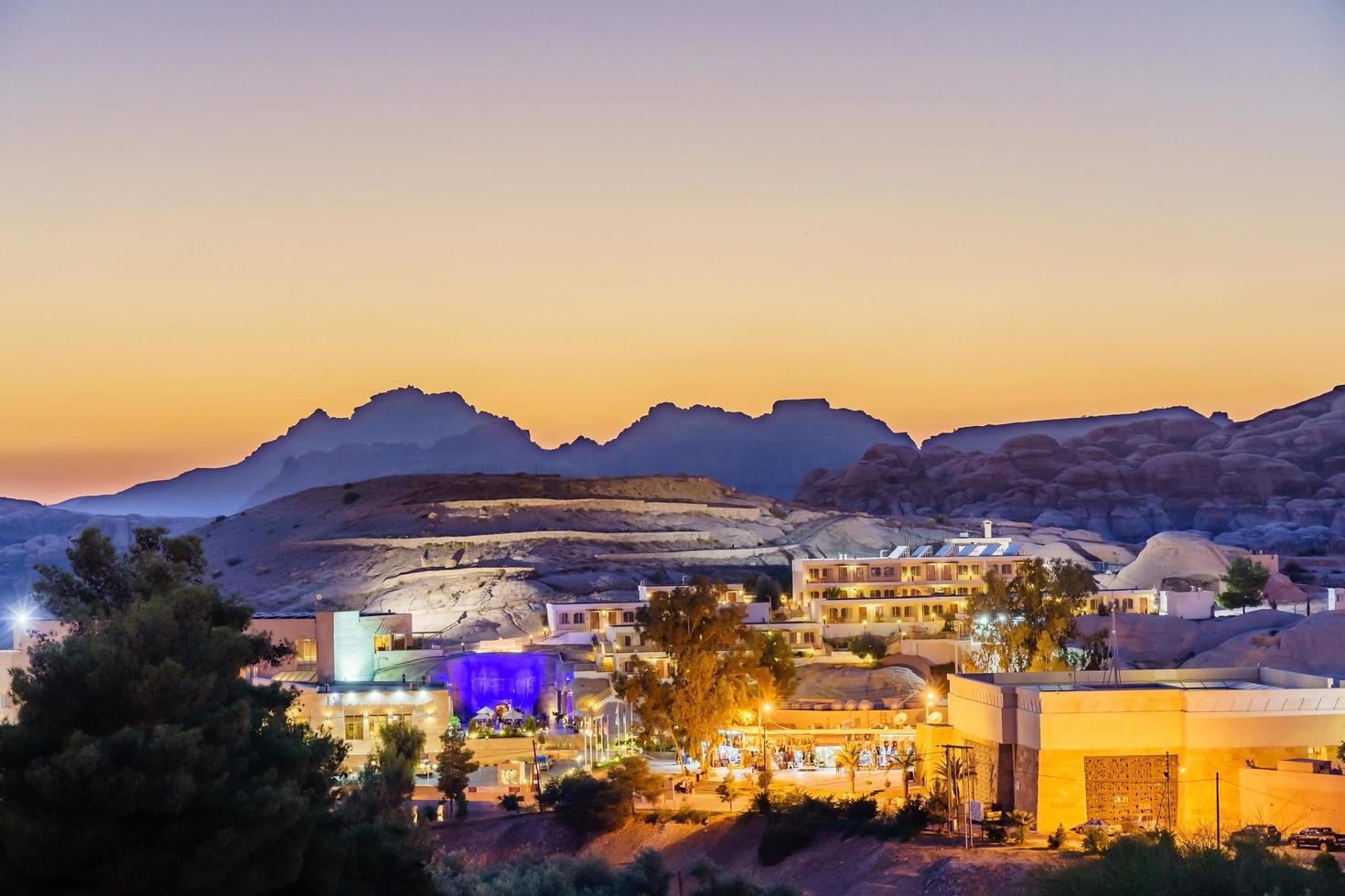 Wadi Musa town in Jordan, 2018 photo