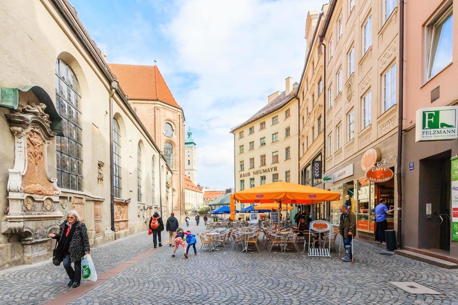 People at Petersplatz in Munich, Germany, 2016 photo