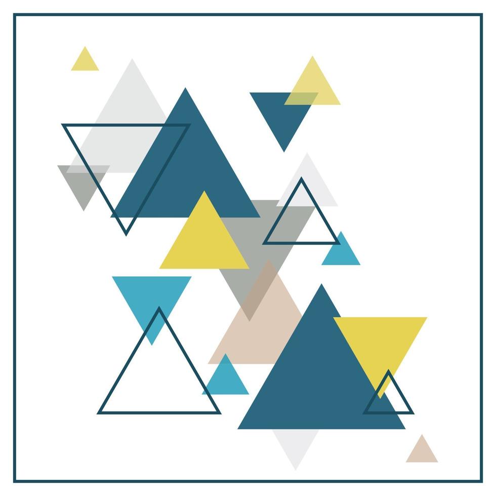 Abstract Scandinavian background consisting of multicolored triangles ...