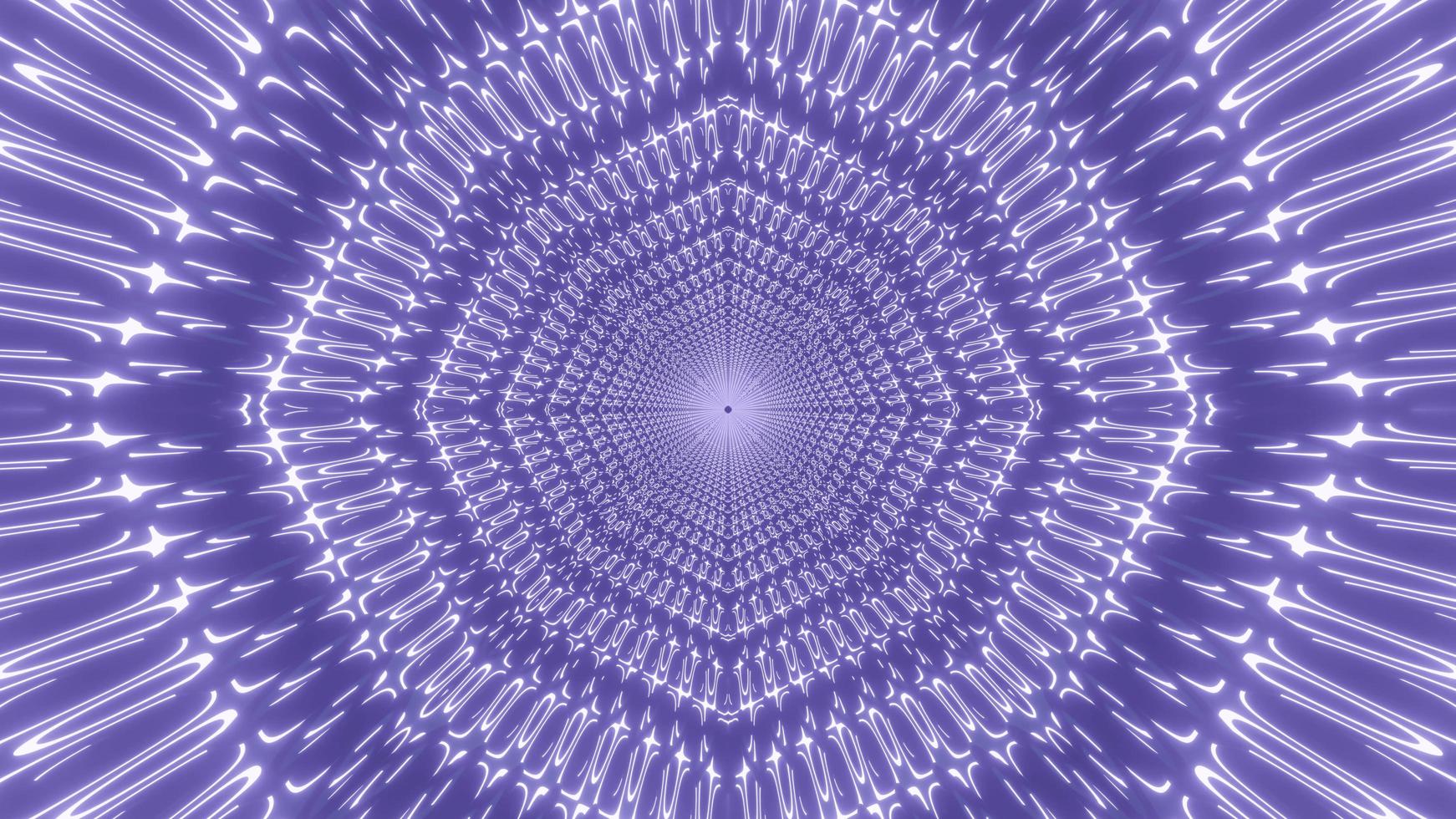 Blue and white lights and shapes kaleidoscope 3d illustration for background or wallpaper photo