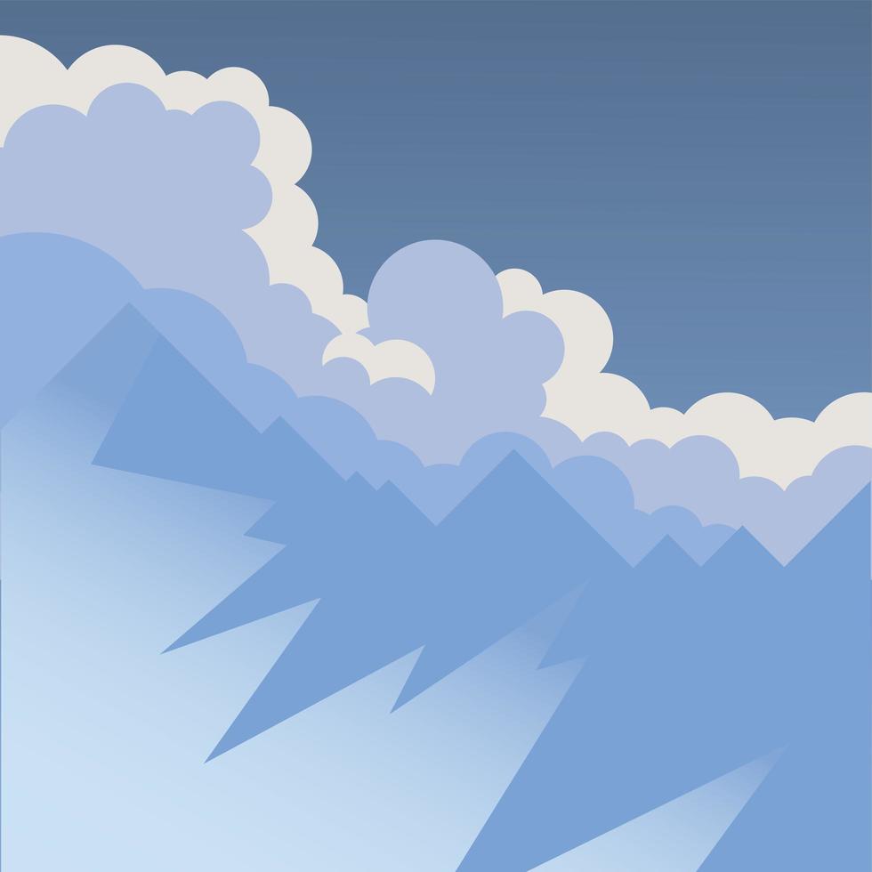 nubes sobre fondo de cielo azul vector