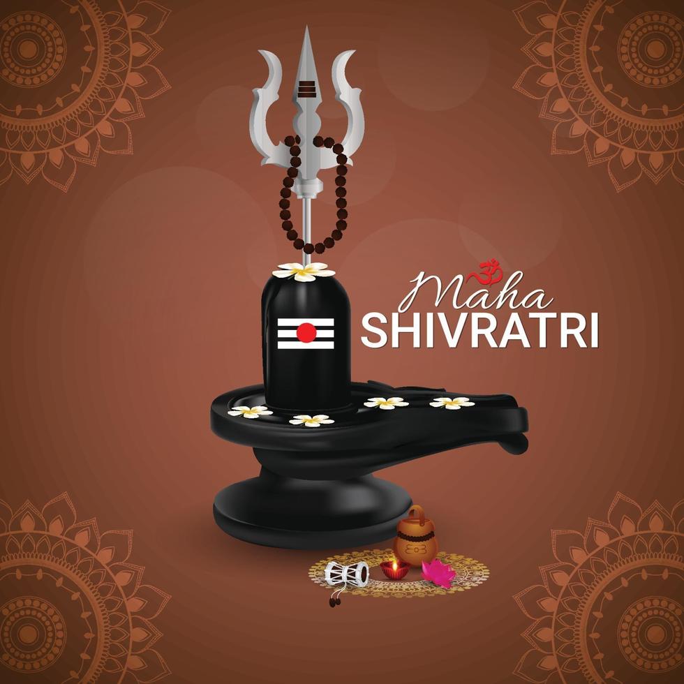 Happy maha shivratri of indian festival vector