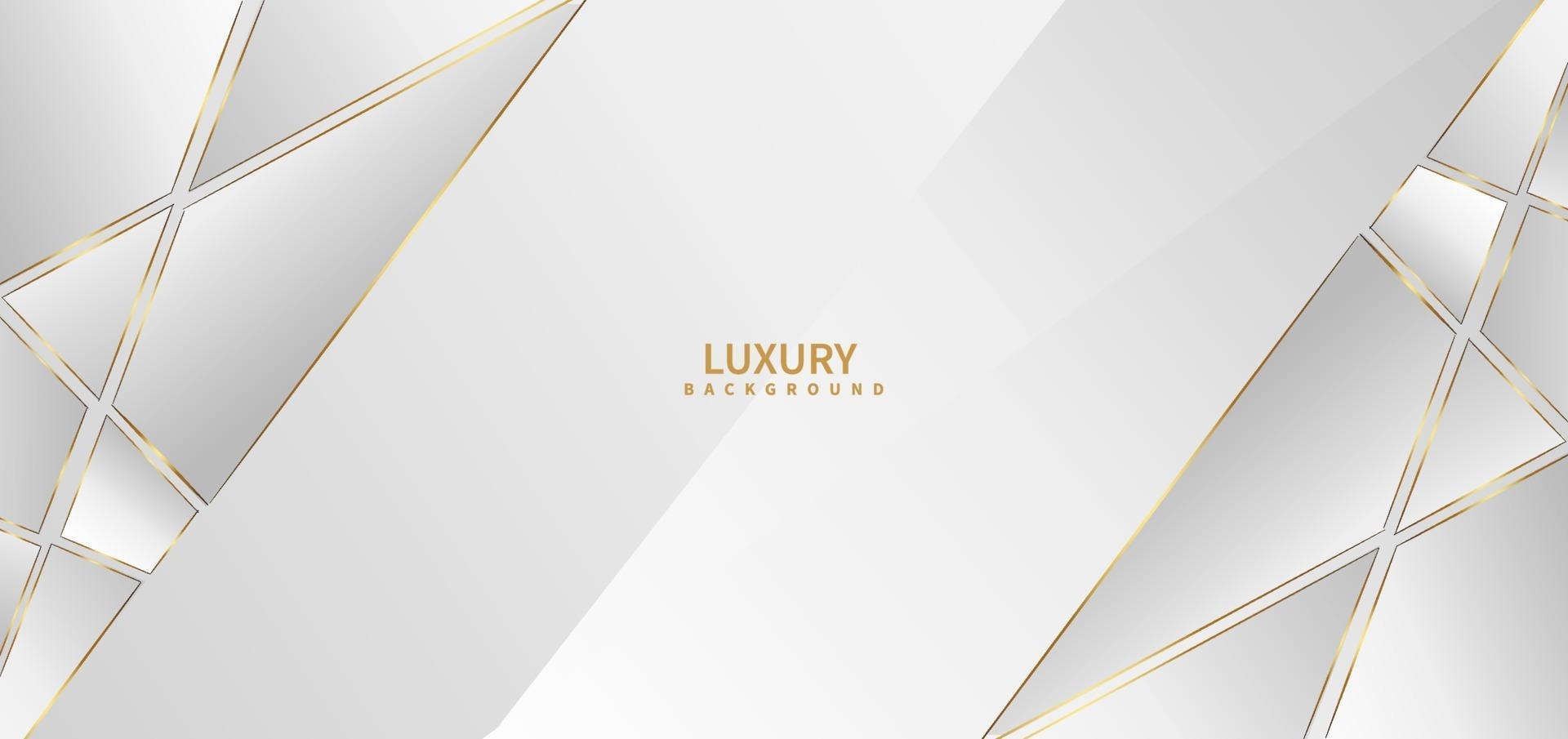 Abstract white background with golden line luxury. vector