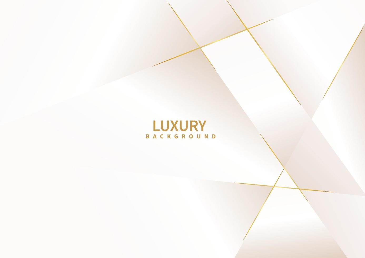 Abstract white background with golden line luxury. vector