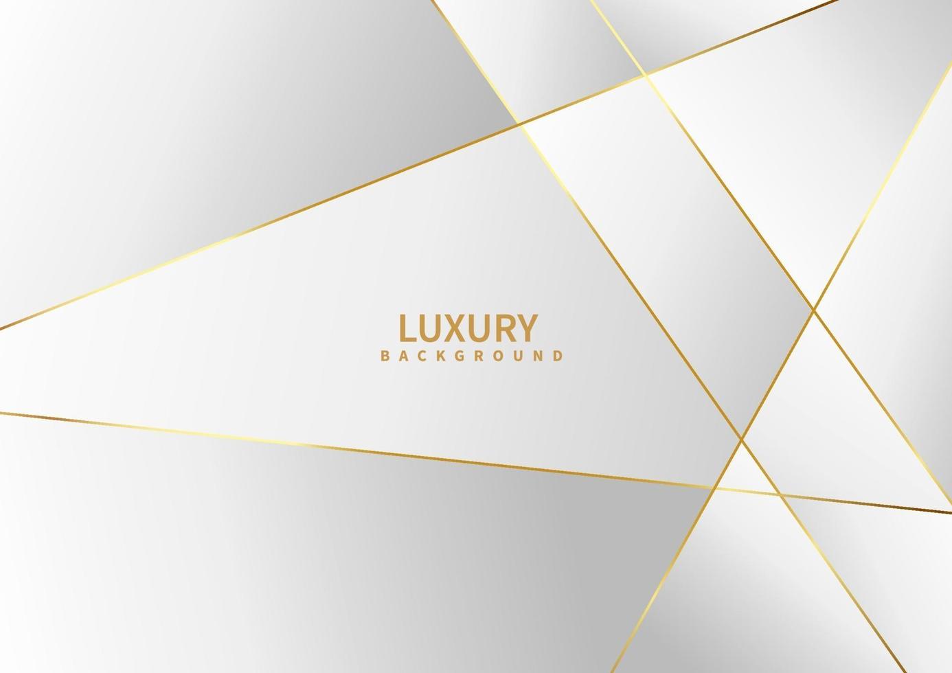 Abstract white background with golden line luxury. vector