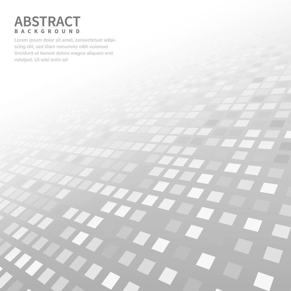 Abstract white grey geometric square pattern background with white shapes perspective can be used in cover design  poster  website  flyer. vector