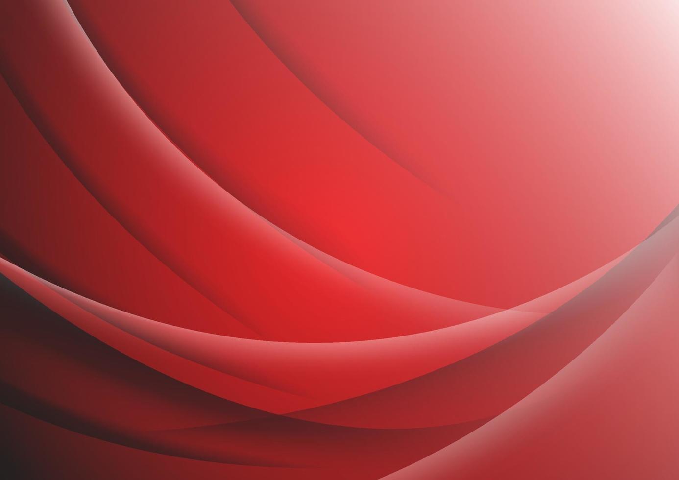 Abstract red curve overlap background with shadow. vector