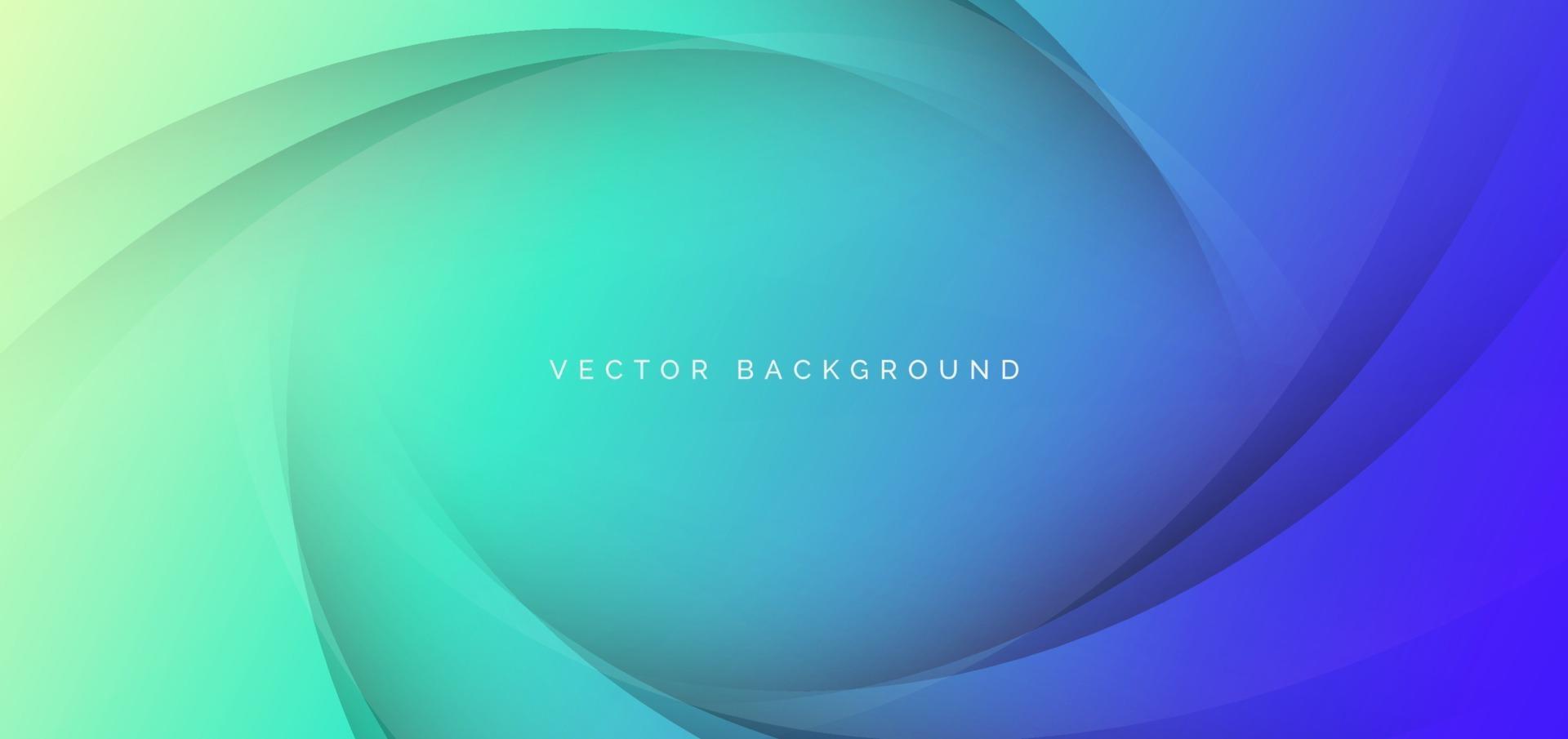 Abstract banner green and dark blue gradient curved background. Modern style. vector