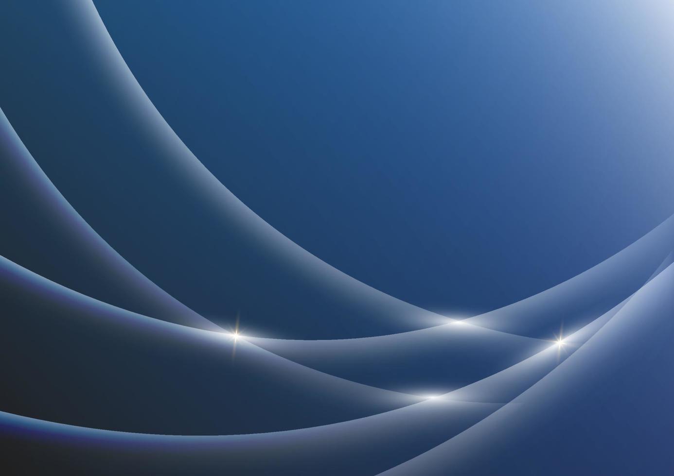 Abstract blue background curved with shadow and light effect. vector