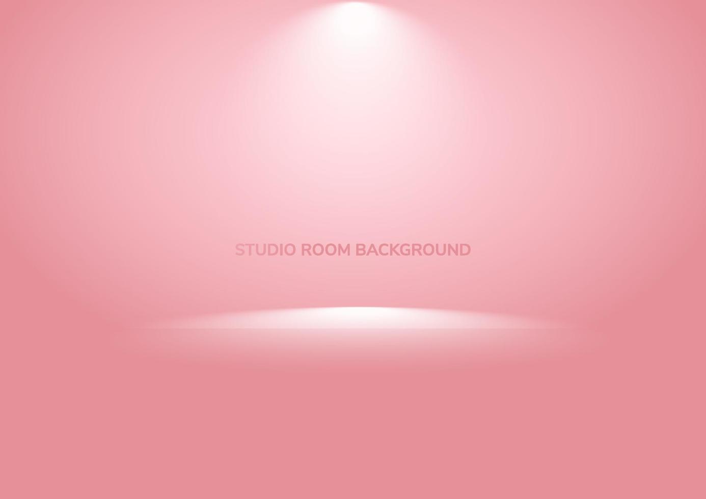 Fondo de sala de estudio rosa 3d vacío con spotlinght. estilo de lujo. vector